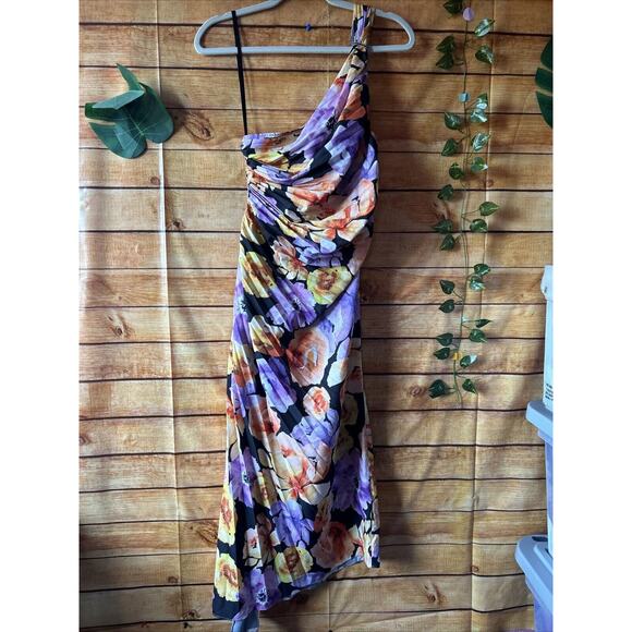 Anthropologie Ellen asymmetrical dress Geisha Design floral Size S - Picture 4 of 11